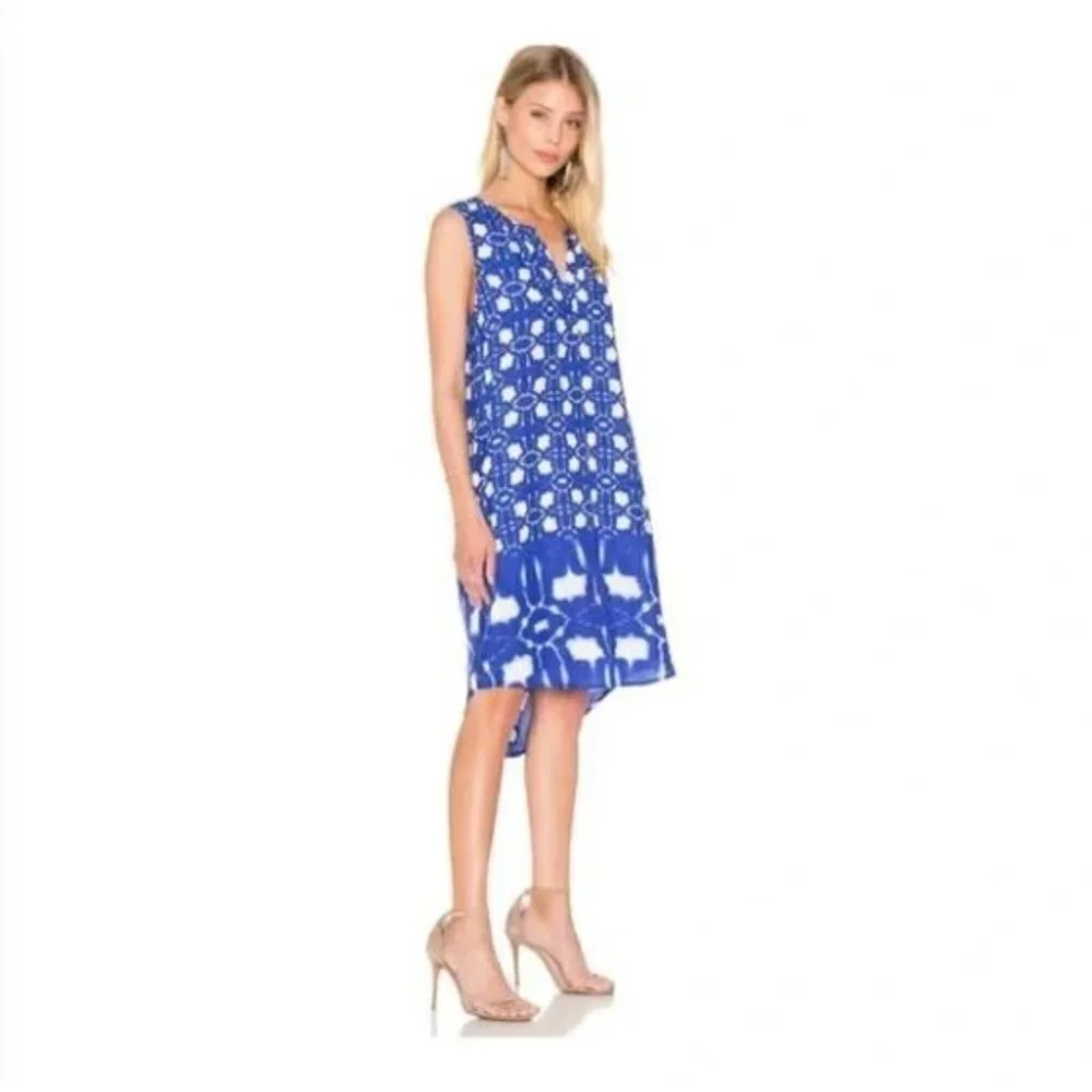 Velvet by Graham and Spencer Sleeveless Blue Bonita Atlantis Shift Dress Small